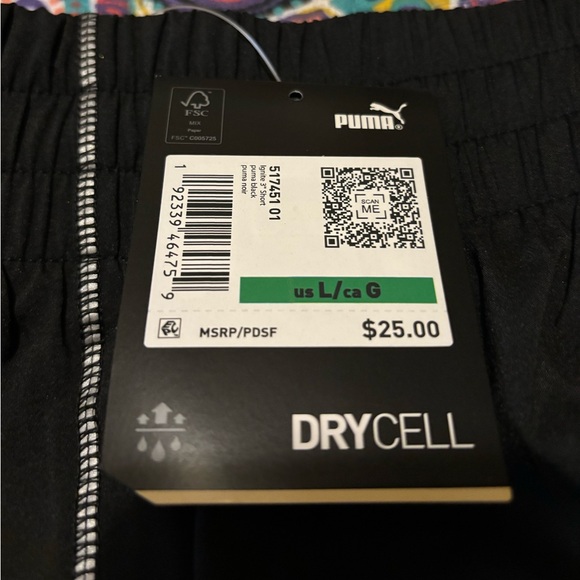 NWT Puma Ignite 3” Short in black w/ reflective detail, size L - Picture 7 of 8